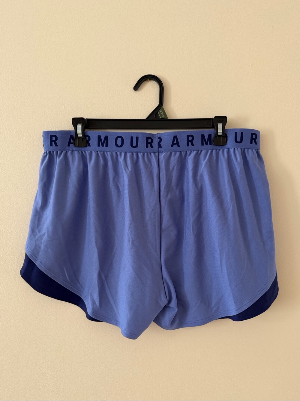 Under Armour Purple Athletic Running Shorts with Navy Trim